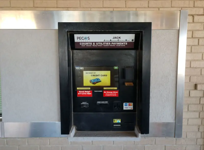 Pecos, TX bill payment kiosk